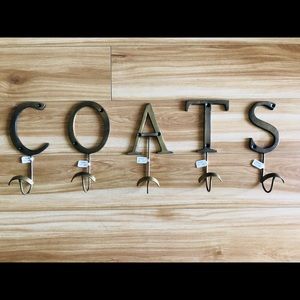 Brand new! Anthropologie individual “coat” hooks
